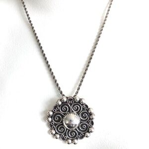 Taxco Sterling Silver Pendant Necklace